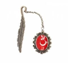Türk Bayrağı Çini Takı Kitap Ayracı 8707DS712