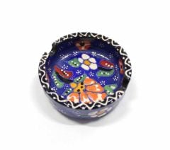 İlbay 8 cm Çini Seramik Küllük - Lacivert