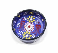 İlbay 8 cm Çini Seramik Küllük - Mavi