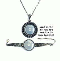 Kolye Bileklik Aparat Takım Set 3173 Antik Sarı
