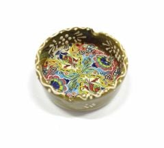 İlbay 8 cm Çini Seramik Küllük - Yeşil