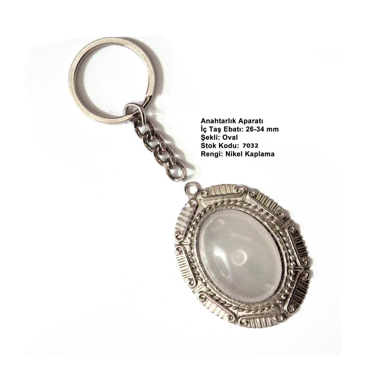 Metal Anahtarlık Aparatı 7032 Nikel Kaplama