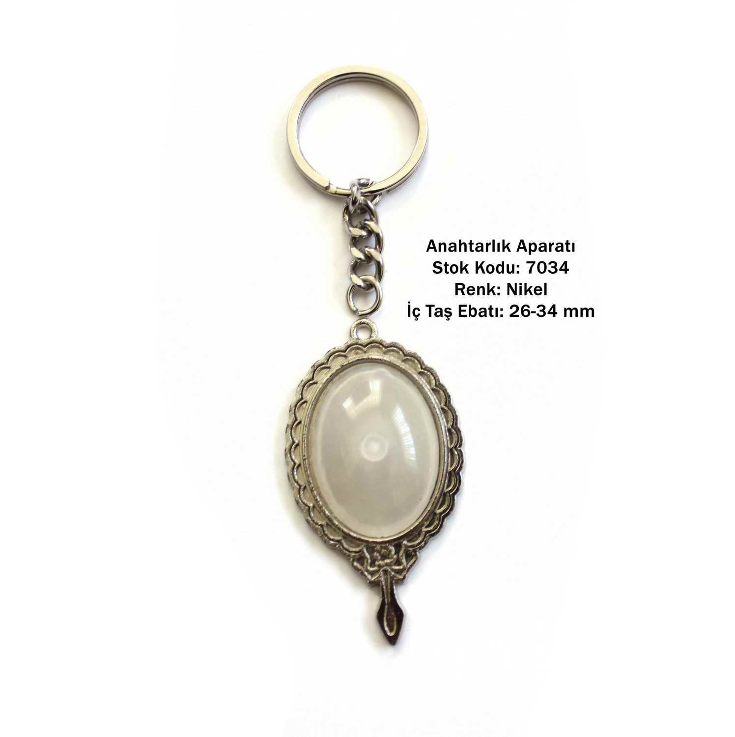 Metal Anahtarlık Aparatı 7034 Nikel Kaplama