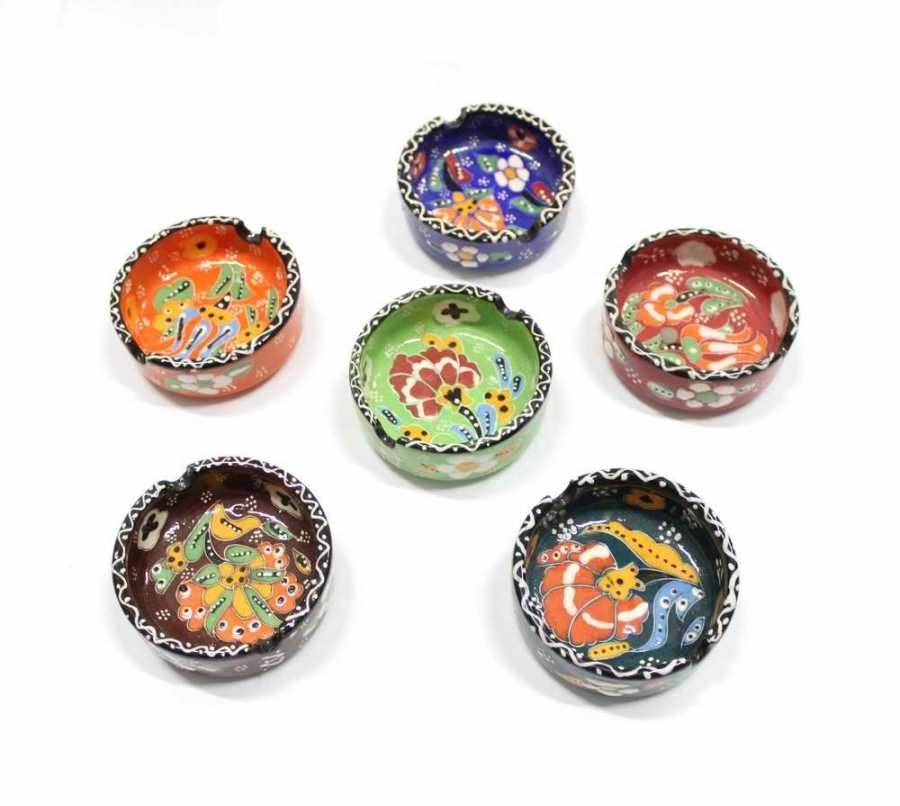 İlbay 8 cm Otantik Çini Seramik Küllük Takımı