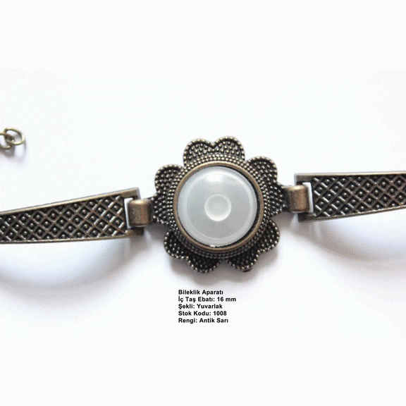 Antik Sarı Metal Bileklik Aparatı 1008