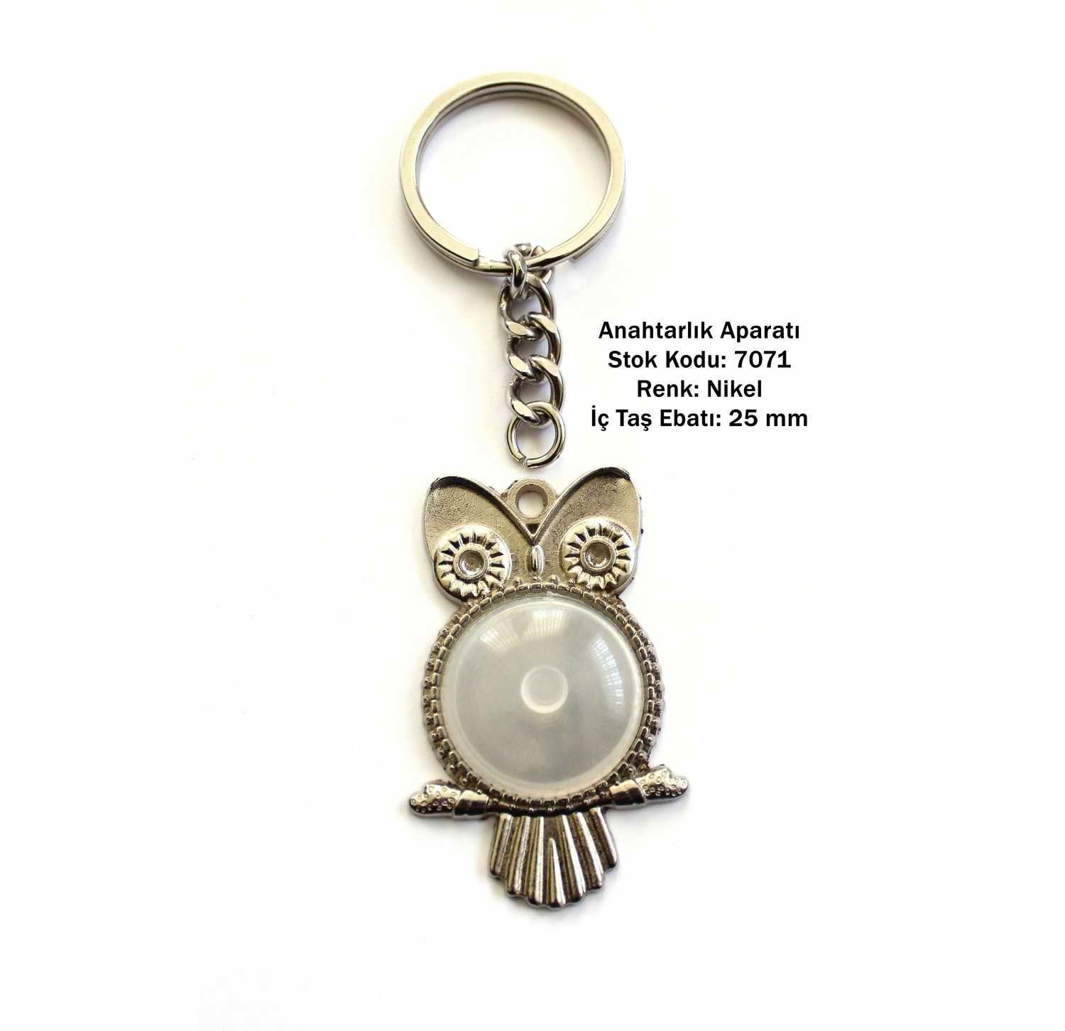 Metal Anahtarlık Aparatı Aksesuarı 7071 Nikel Kaplama