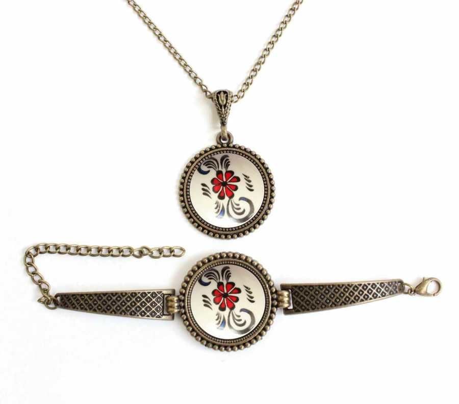 İlbay Çini Takı Kolye Bileklik Seti 2718DS133