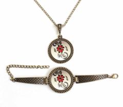 İlbay Çini Takı Kolye Bileklik Seti 2718DS133