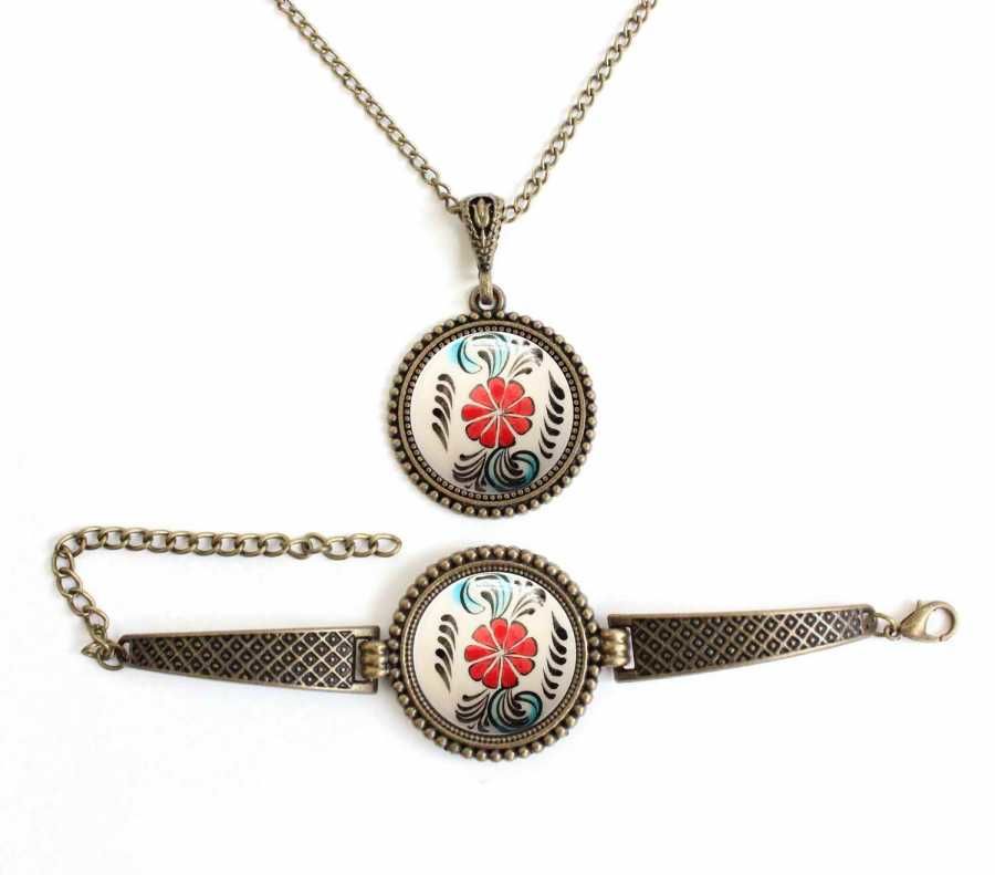 İlbay Çini Takı Kolye Bileklik Seti 2718DS132