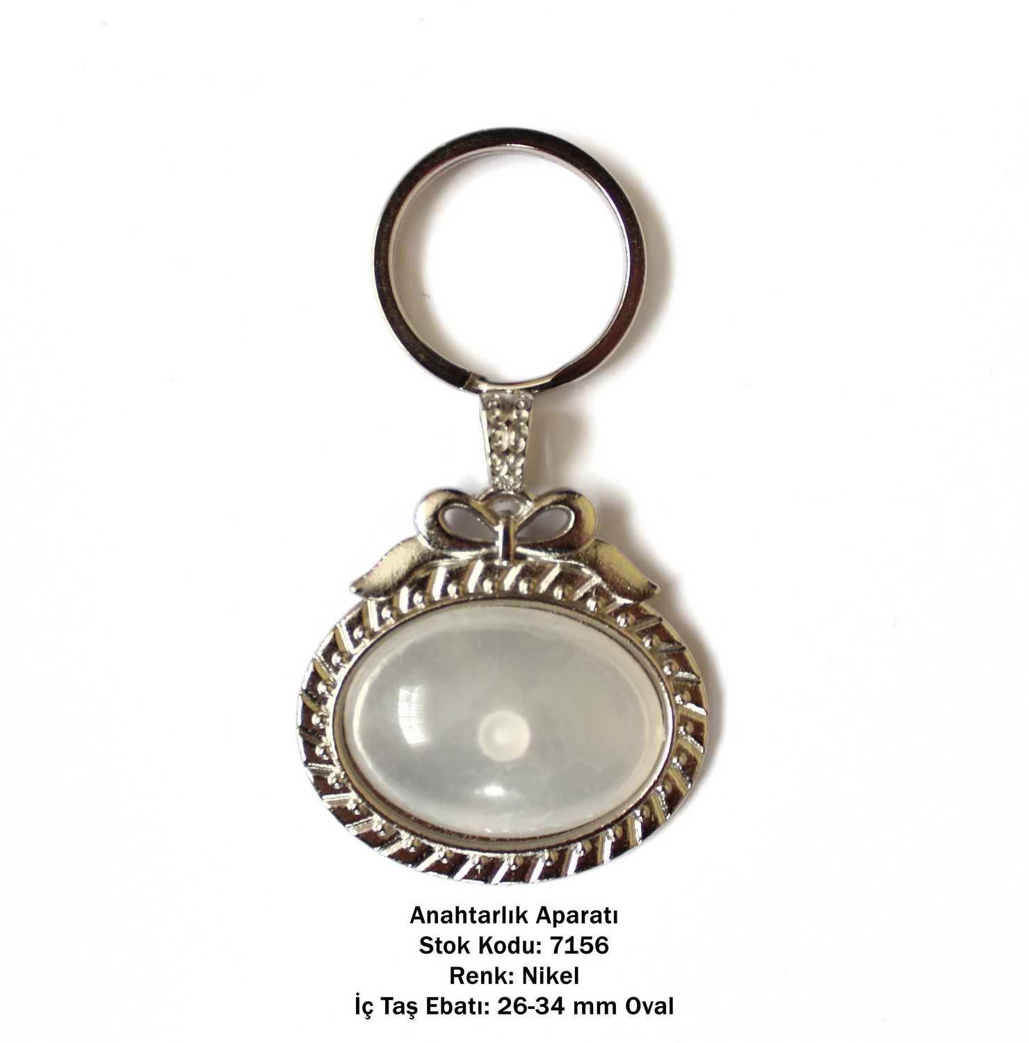 Metal Anahtarlık Aparatı Aksesuarı 7156 Nikel Kaplama