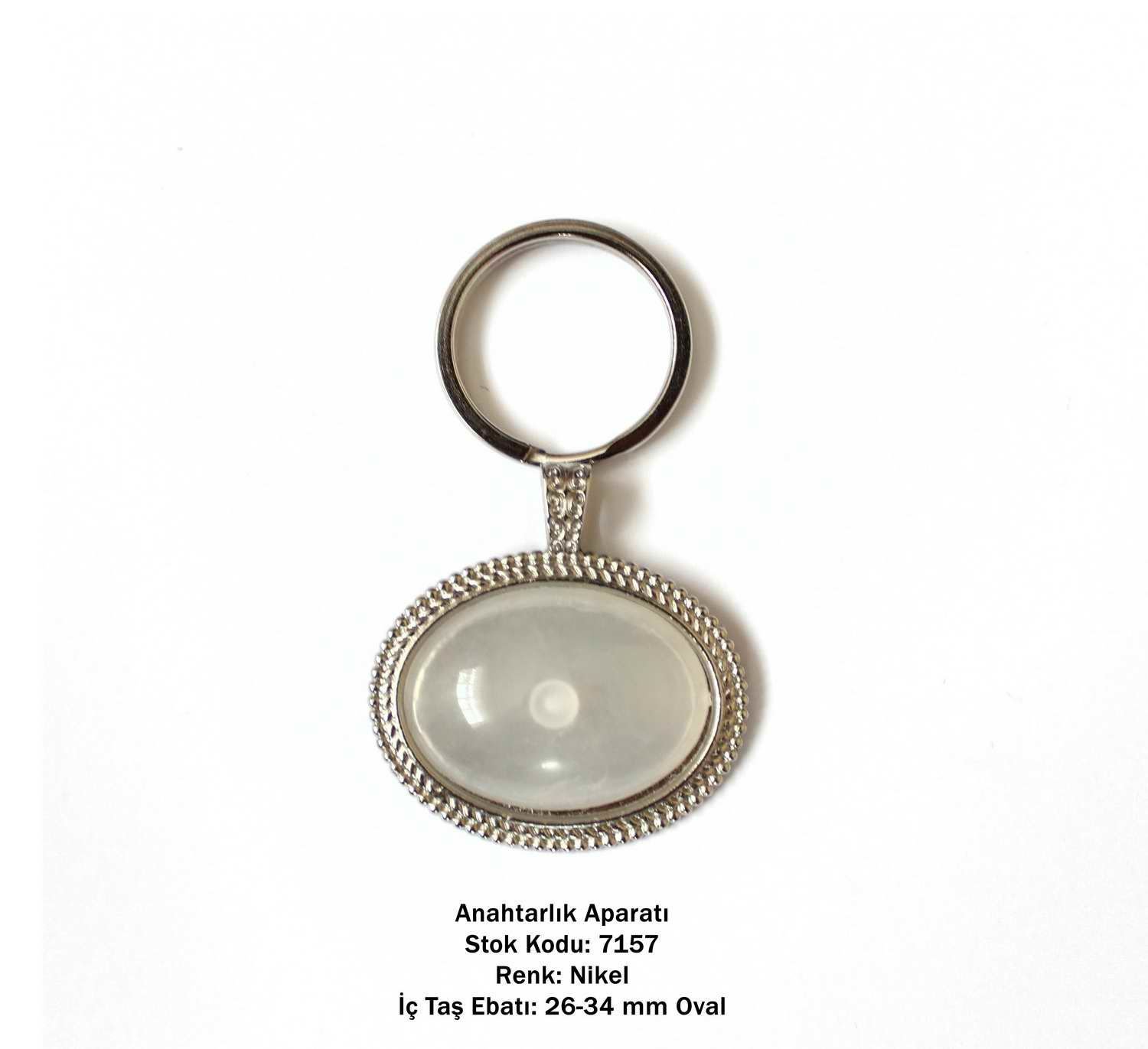 Metal Anahtarlık Aparatı Aksesuarı 7157 Nikel Kaplama