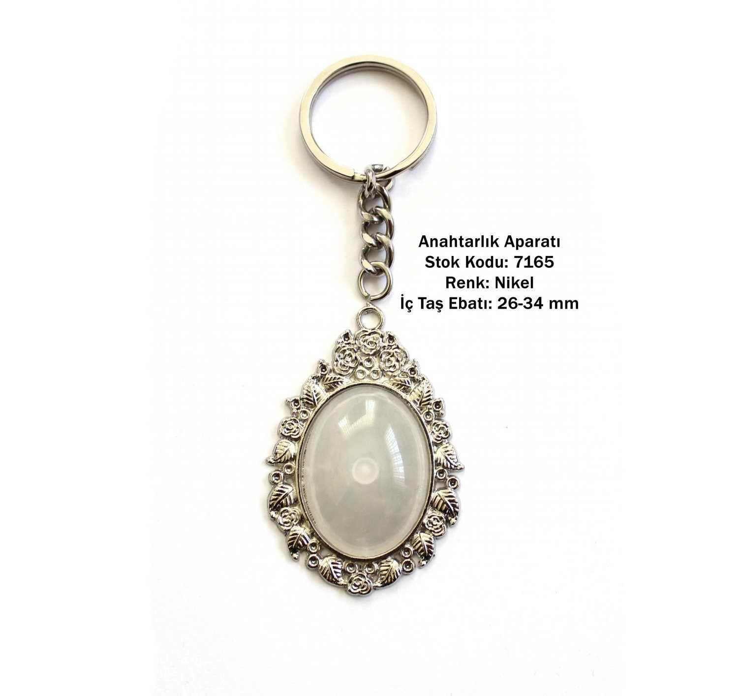 Metal Anahtarlık Aparatı Aksesuarı 7165 Nikel Kaplama