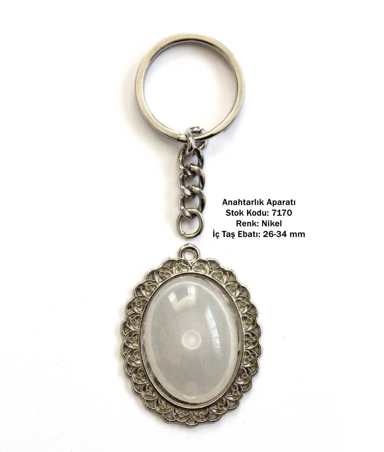 Metal Anahtarlık Aparatı Aksesuarı 7170 Nikel Kaplama