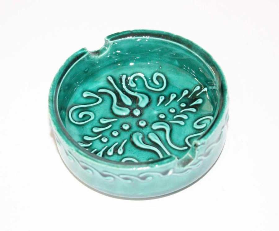 İlbay 5 cm Turkuaz Çini Seramik Küllük