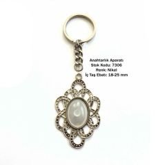 Metal Anahtarlık Aparatı Aksesuarı 7306 Nikel Kaplama