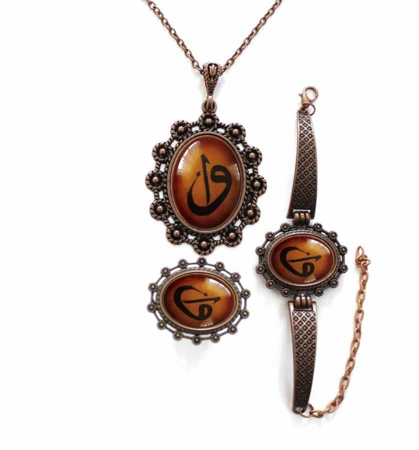 İlbay Çini Takı Kolye Bileklik Yüzük Seti 2407DS206