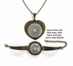 Kolye Bileklik Aparat Takım Set 3164 Antik Sarı