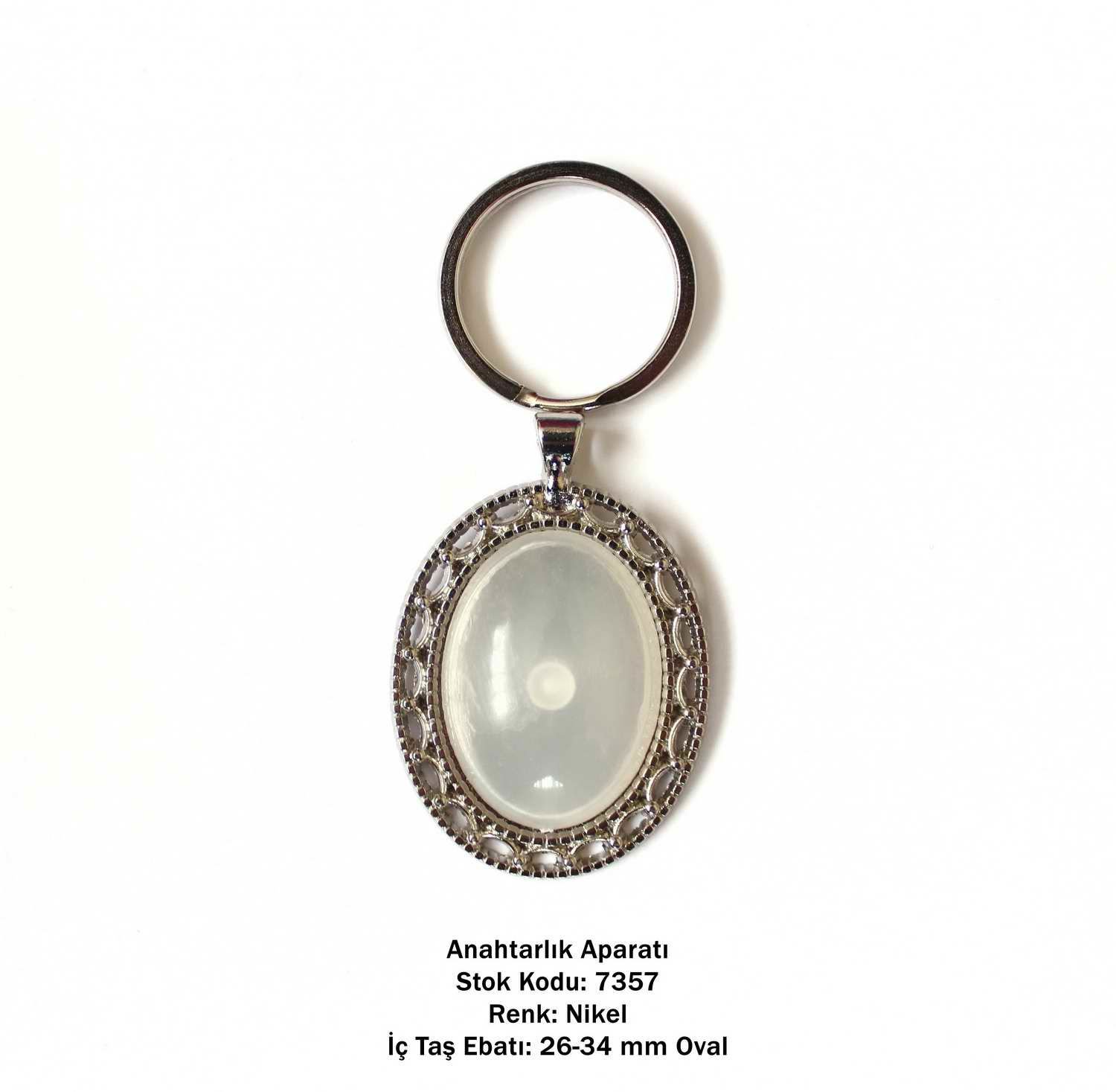 Metal Anahtarlık Aparatı Aksesuarı 7357 Nikel Kaplama