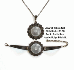 Kolye Bileklik Aparat Takım Set 3150 Antik Sarı