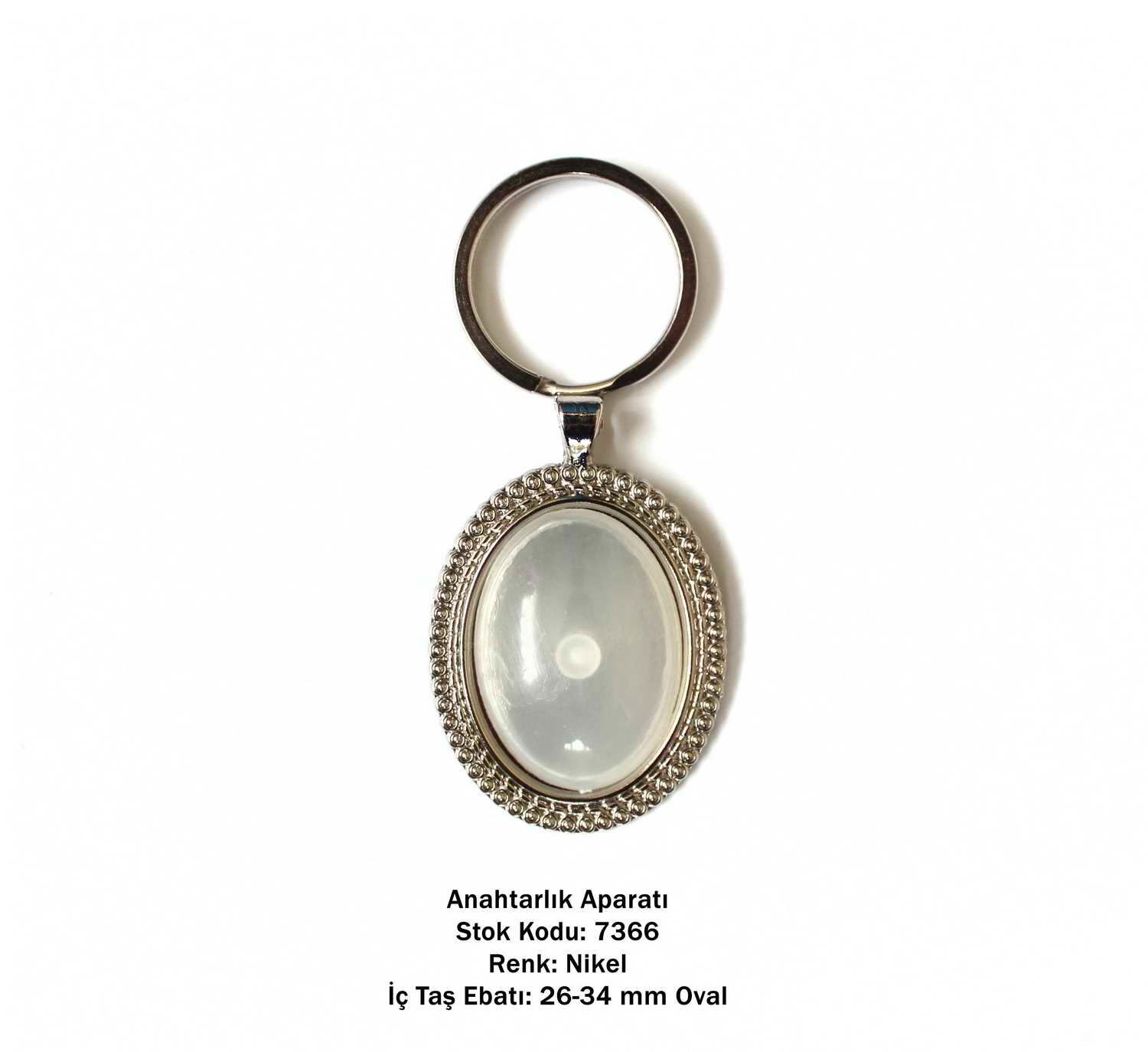 Metal Anahtarlık Aparatı Aksesuarı 7366 Nikel Kaplama