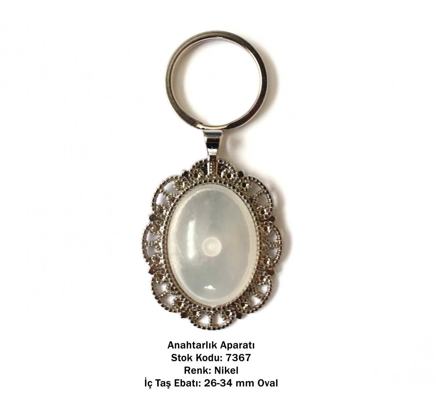 Metal Anahtarlık Aparatı Aksesuarı 7367 Nikel Kaplama