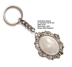 Metal Anahtarlık Aparatı Aksesuarı 7453 Nikel Kaplama