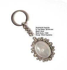 Metal Anahtarlık Aparatı Aksesuarı 7455 Nikel Kaplama