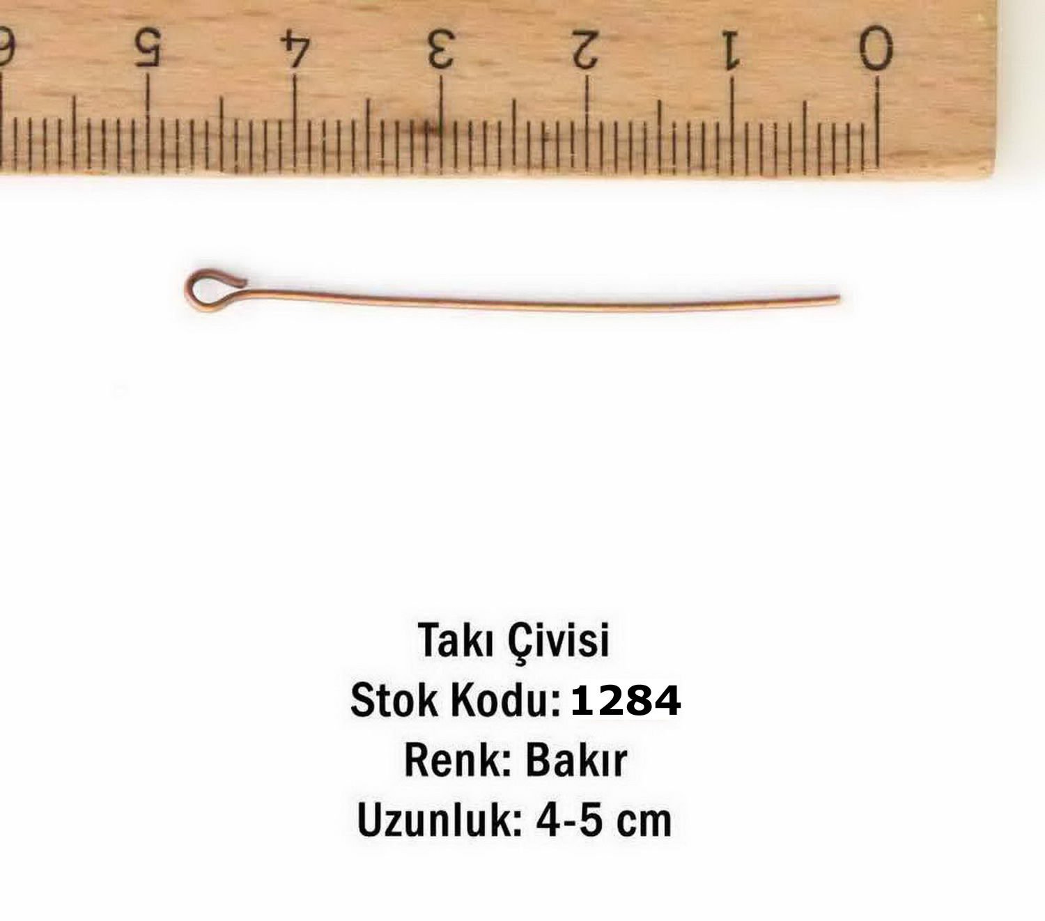 1284 Takı Çivisi Bakır 10 Adet