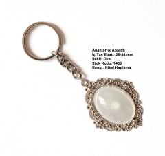 Metal Anahtarlık Aparatı Aksesuarı 7456 Nikel Kaplama