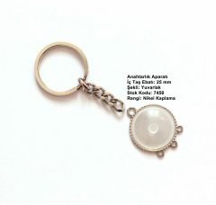 Metal Anahtarlık Aparatı Aksesuarı 7458 Nikel Kaplama