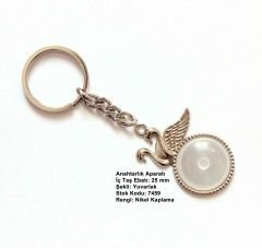 Metal Anahtarlık Aparatı Aksesuarı 7459 Nikel Kaplama