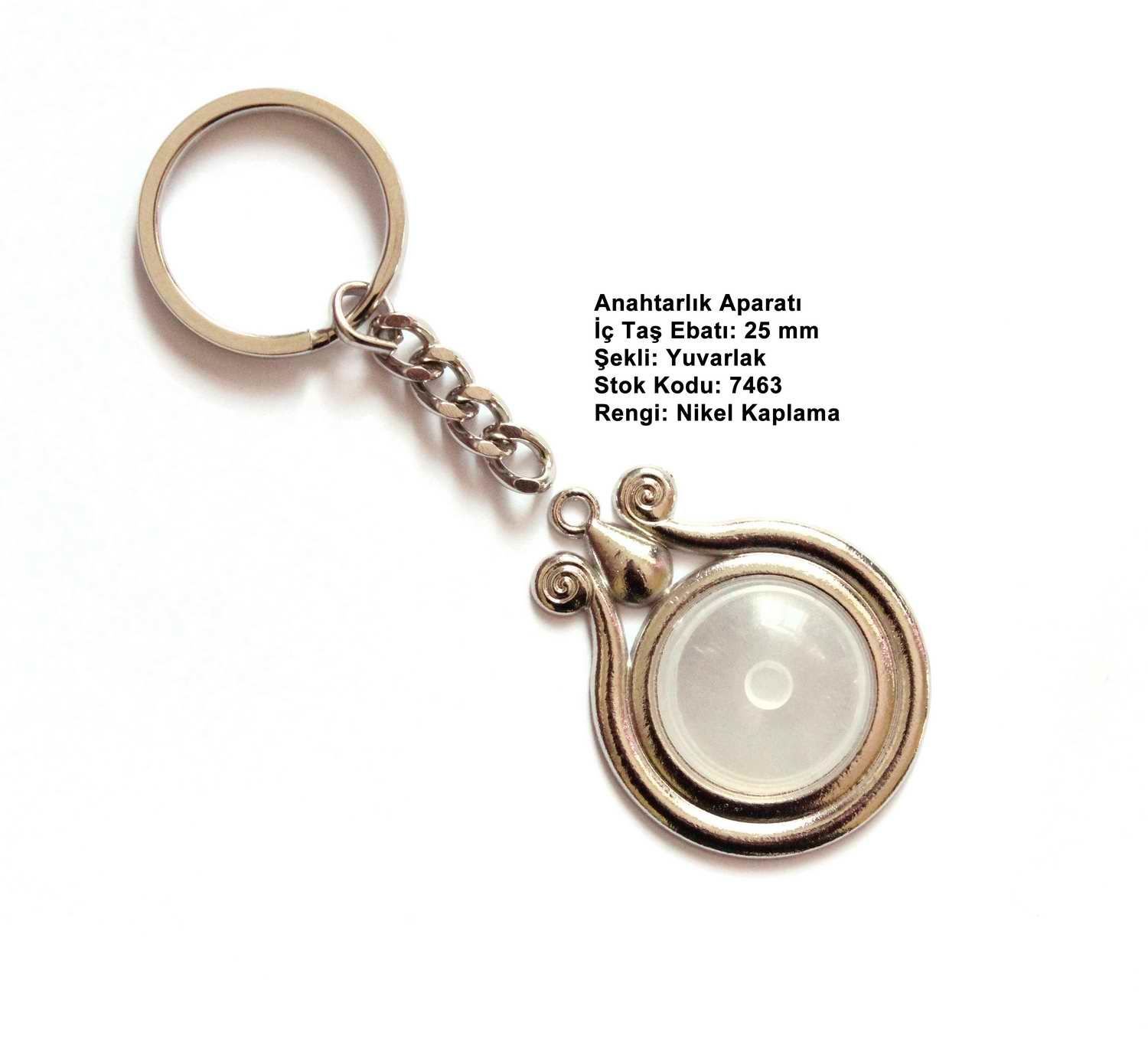 Metal Anahtarlık Aparatı Aksesuarı 7463 Nikel Kaplama