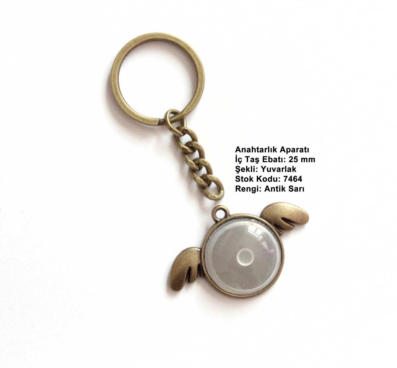 Metal Anahtarlık Aparatı Aksesuarı 7464 Nikel Kaplama