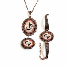 İlbay Çini Takı Kolye Bileklik Yüzük Seti 2417DS212