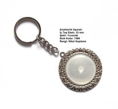 Metal Anahtarlık Aparatı Aksesuarı 7486 Nikel Kaplama