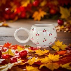 İlbay Seramik Ece Baby Kiraz Kupa Bardak Mug Nescafe Fincanı