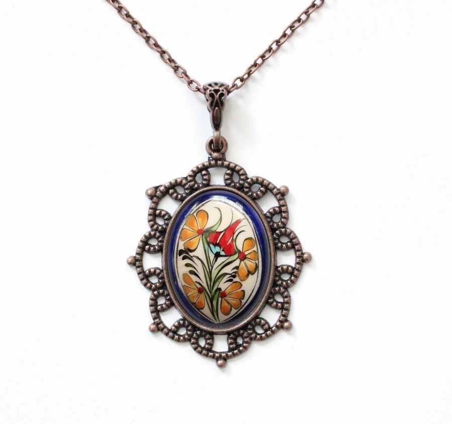 İlbay Çini Seramik Kolye 282DS056