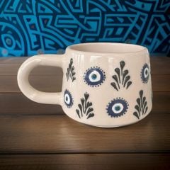 Klasik Atmalı Nazar Kupa Bardak Mug Duble Kahve Fincanı