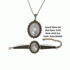 Kolye Bileklik Aparat Takım Set 3146 Antik Sarı
