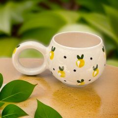 Ece  Baby Limon Seramik Kupa Bardak Mug Duble Kahve Fincanı