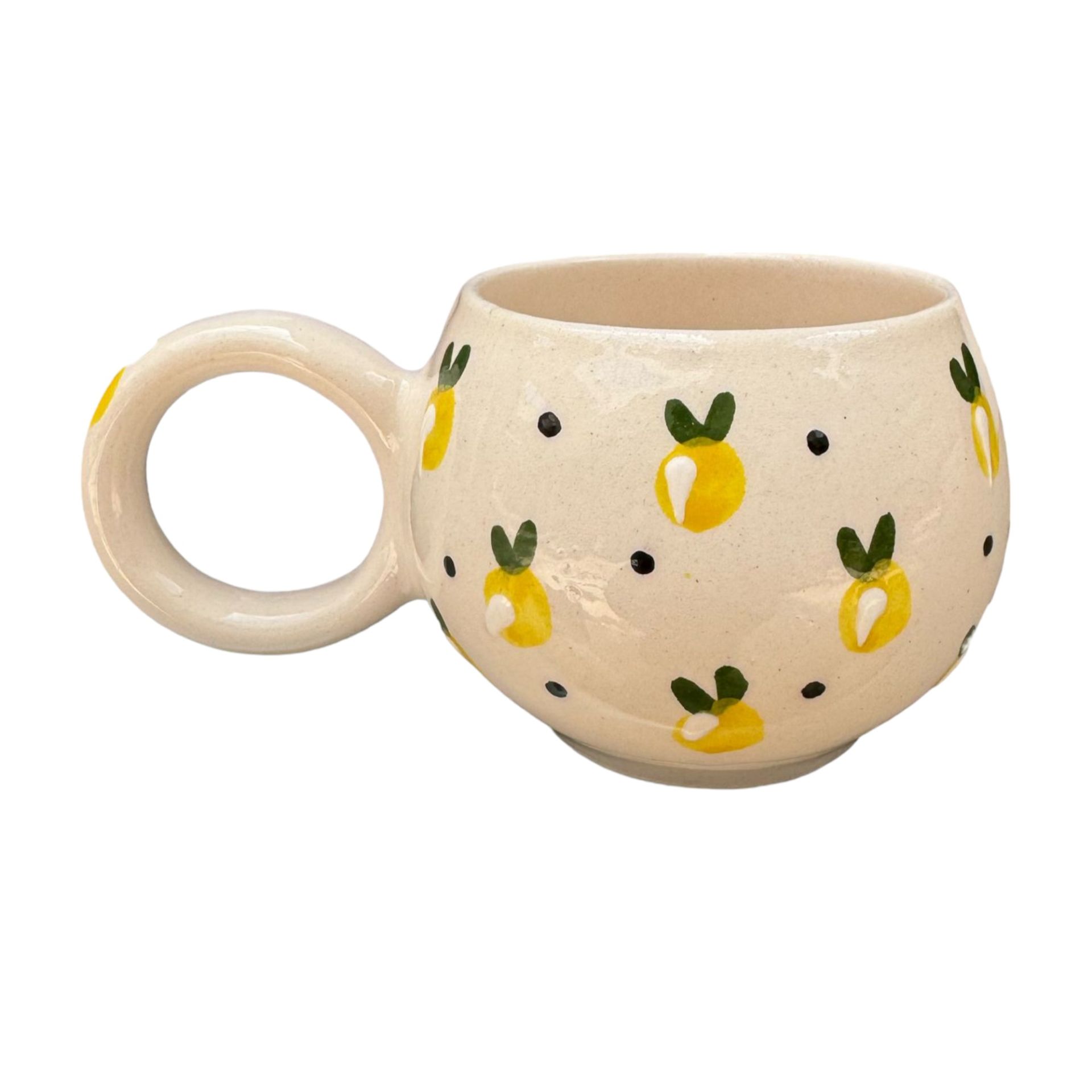 Ece  Baby Limon Seramik Kupa Bardak Mug Duble Kahve Fincanı