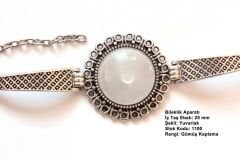 Gümüş Kaplama Yuvarlak Metal Bileklik Aparatı 1100