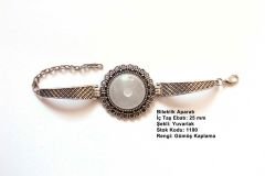 Gümüş Kaplama Yuvarlak Metal Bileklik Aparatı 1100