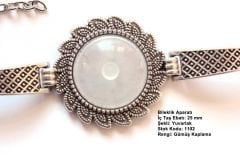 Gümüş Kaplama Yuvarlak Metal Bileklik Aparatı 1102