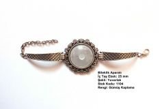 Gümüş Kaplama Yuvarlak Metal Bileklik Aparatı 1104