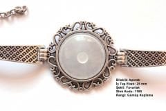 Gümüş Kaplama Yuvarlak Metal Bileklik Aparatı 1105