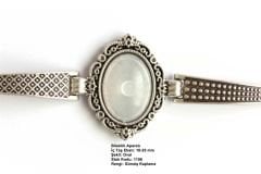 Gümüş Kaplama Oval Metal Bileklik Aparatı 1106