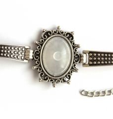 Gümüş Kaplama Oval Metal Bileklik Aparatı 1108