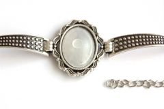 Gümüş Kaplama Oval Metal Bileklik Aparatı 1110