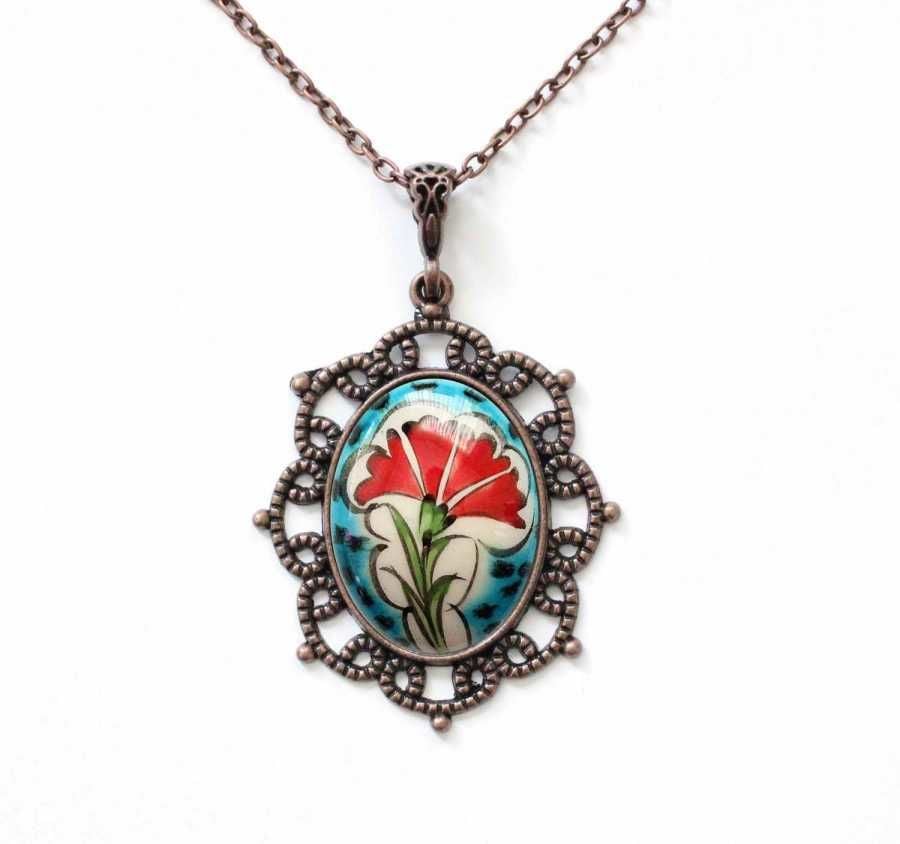 İlbay Çini Seramik Kolye 282DS062